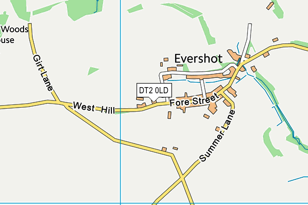 DT2 0LD map - OS VectorMap District (Ordnance Survey)