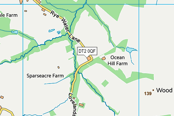 DT2 0QF map - OS VectorMap District (Ordnance Survey)
