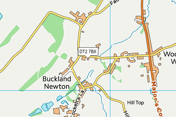 DT2 7BX map - OS VectorMap District (Ordnance Survey)