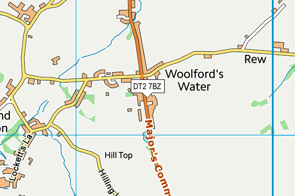 DT2 7BZ map - OS VectorMap District (Ordnance Survey)
