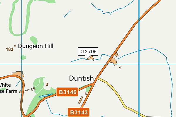 DT2 7DF map - OS VectorMap District (Ordnance Survey)
