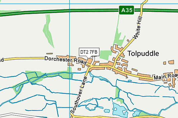 DT2 7FB map - OS VectorMap District (Ordnance Survey)