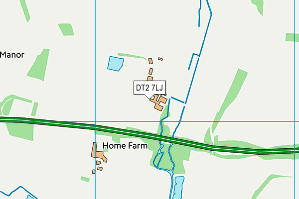 DT2 7LJ map - OS VectorMap District (Ordnance Survey)