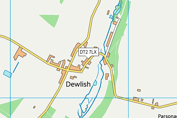 DT2 7LX map - OS VectorMap District (Ordnance Survey)