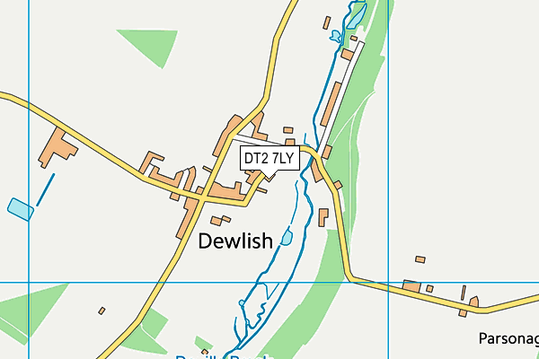 DT2 7LY map - OS VectorMap District (Ordnance Survey)