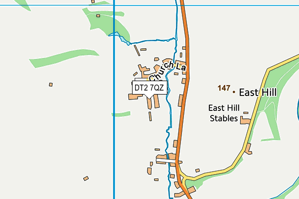 DT2 7QZ map - OS VectorMap District (Ordnance Survey)