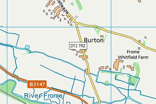DT2 7RZ map - OS VectorMap District (Ordnance Survey)