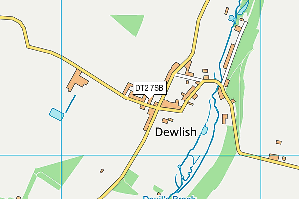 DT2 7SB map - OS VectorMap District (Ordnance Survey)