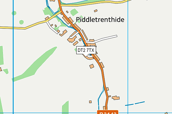 DT2 7TX map - OS VectorMap District (Ordnance Survey)