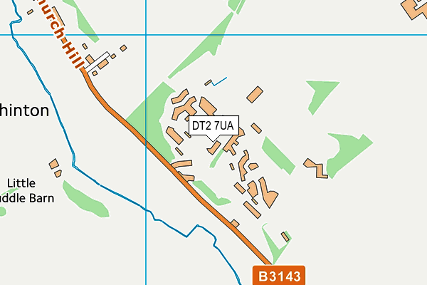 Piddlehinton Gym map (DT2 7UA) - OS VectorMap District (Ordnance Survey)