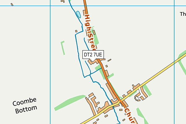 DT2 7UE map - OS VectorMap District (Ordnance Survey)