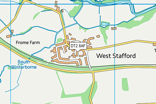 DT2 8AF map - OS VectorMap District (Ordnance Survey)