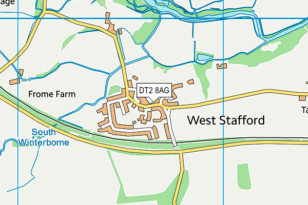 DT2 8AG map - OS VectorMap District (Ordnance Survey)