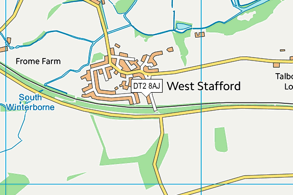 DT2 8AJ map - OS VectorMap District (Ordnance Survey)
