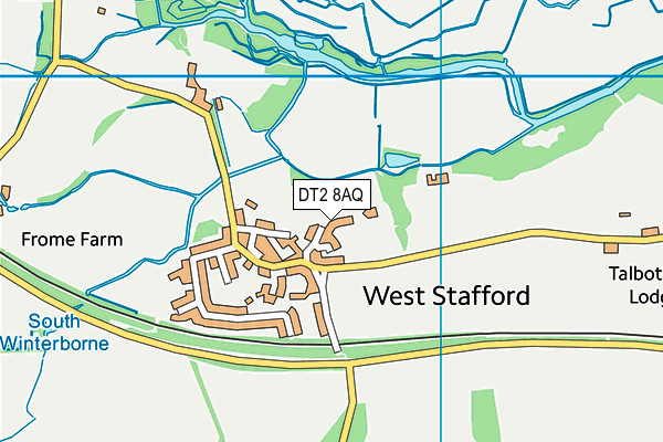 DT2 8AQ map - OS VectorMap District (Ordnance Survey)