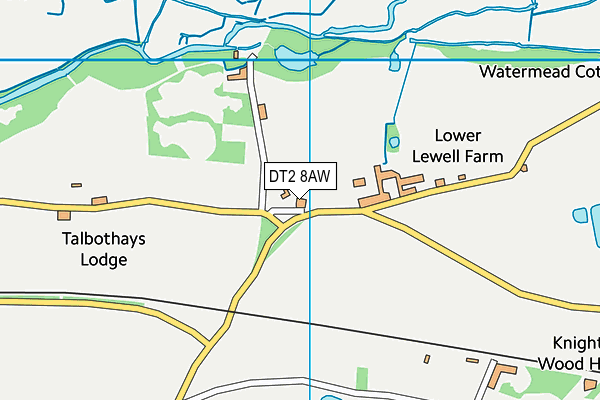 DT2 8AW map - OS VectorMap District (Ordnance Survey)