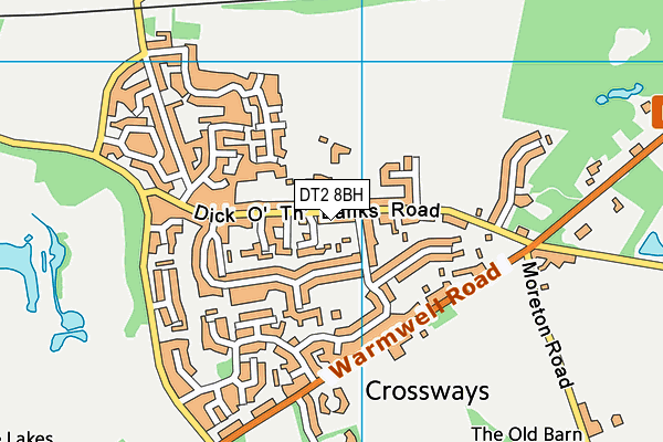 DT2 8BH map - OS VectorMap District (Ordnance Survey)