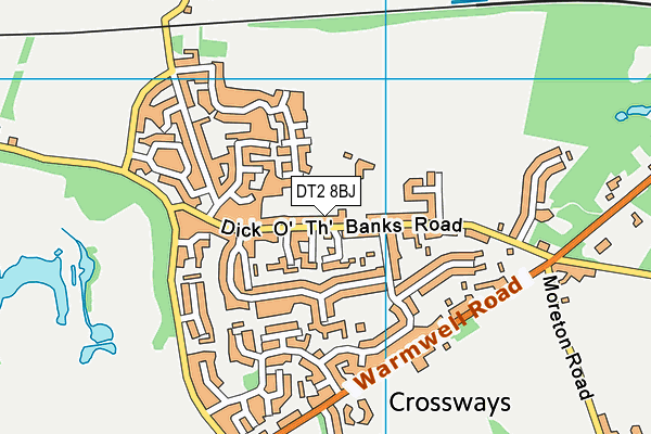 DT2 8BJ map - OS VectorMap District (Ordnance Survey)