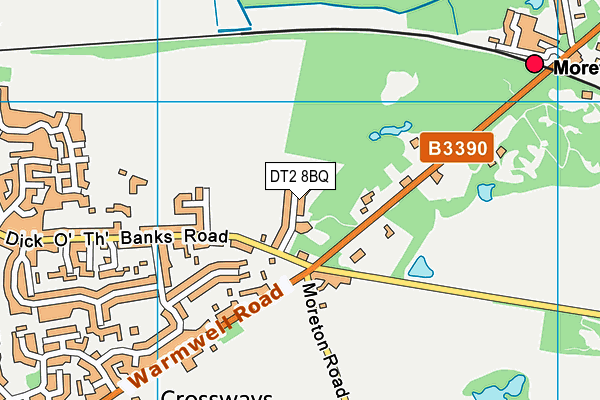 DT2 8BQ map - OS VectorMap District (Ordnance Survey)