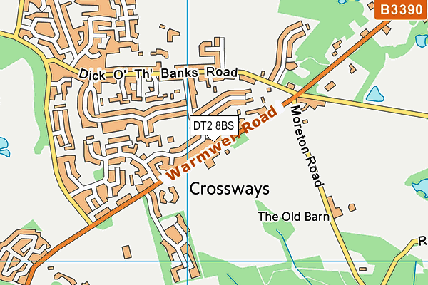 Map of THE LANDINGS (CROSSWAYS) MANAGEMENT LIMITED at district scale