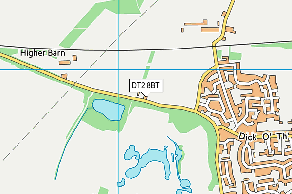 DT2 8BT map - OS VectorMap District (Ordnance Survey)