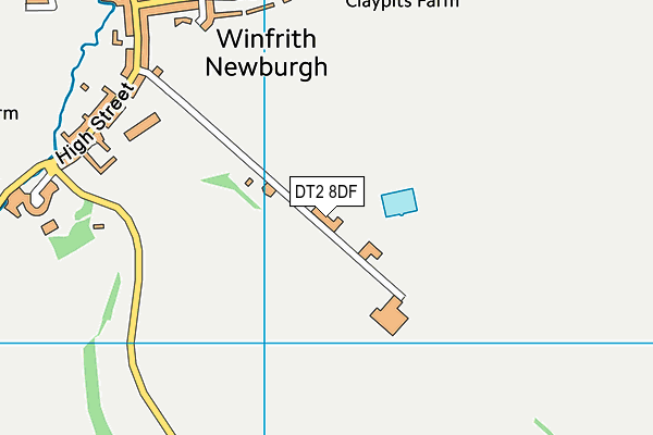 DT2 8DF map - OS VectorMap District (Ordnance Survey)