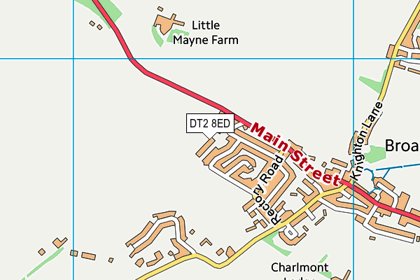 DT2 8ED map - OS VectorMap District (Ordnance Survey)