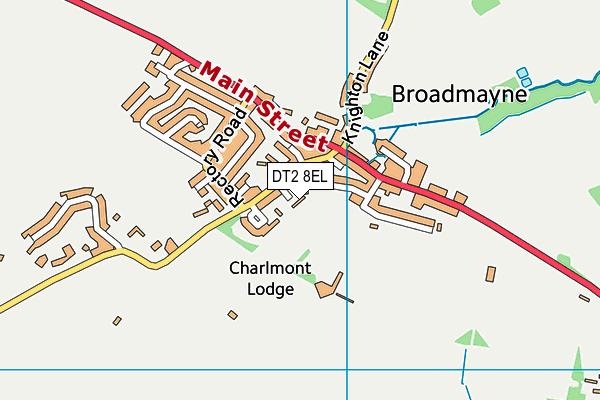 DT2 8EL map - OS VectorMap District (Ordnance Survey)