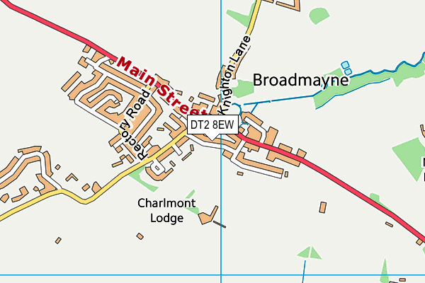 Broadmayne Playing Field map (DT2 8EW) - OS VectorMap District (Ordnance Survey)