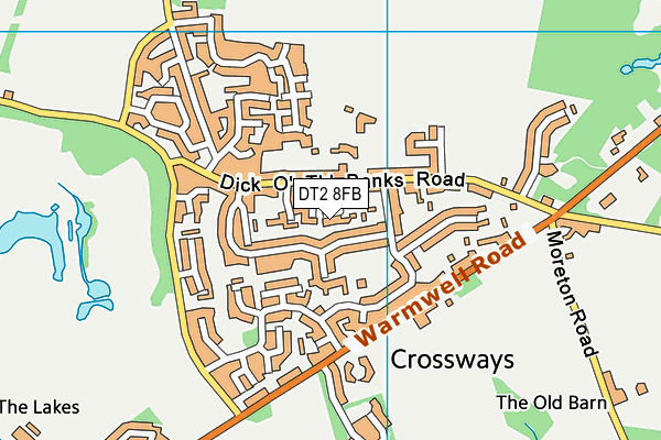 DT2 8FB map - OS VectorMap District (Ordnance Survey)
