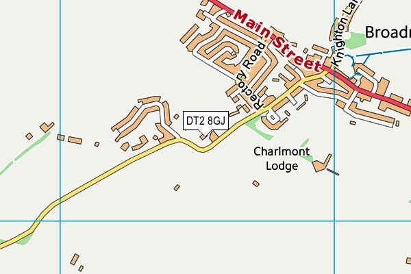 DT2 8GJ map - OS VectorMap District (Ordnance Survey)