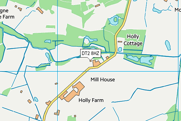 DT2 8HZ map - OS VectorMap District (Ordnance Survey)