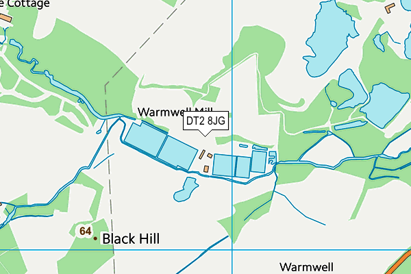 DT2 8JG map - OS VectorMap District (Ordnance Survey)