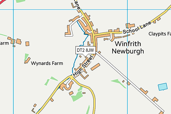 DT2 8JW map - OS VectorMap District (Ordnance Survey)