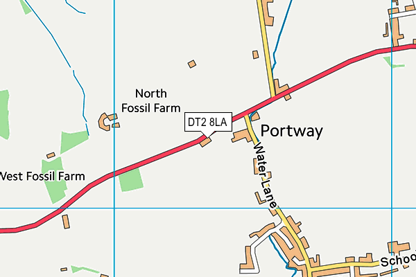 DT2 8LA map - OS VectorMap District (Ordnance Survey)