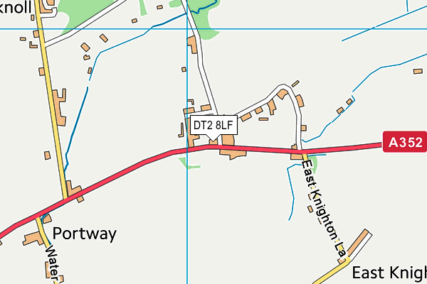 DT2 8LF map - OS VectorMap District (Ordnance Survey)