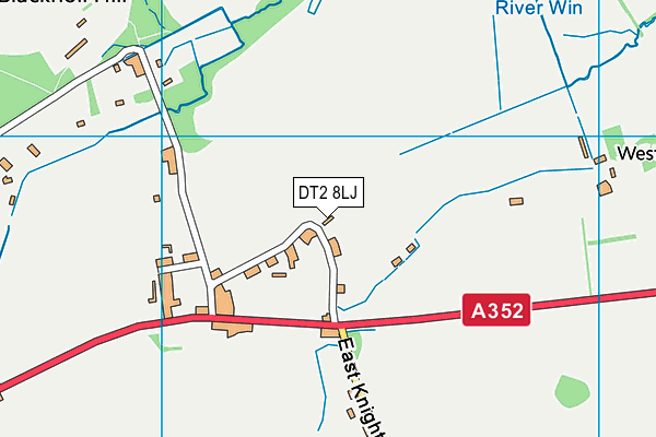 DT2 8LJ map - OS VectorMap District (Ordnance Survey)