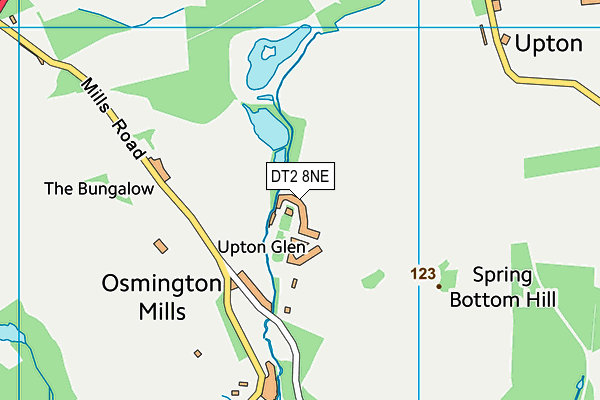 DT2 8NE map - OS VectorMap District (Ordnance Survey)