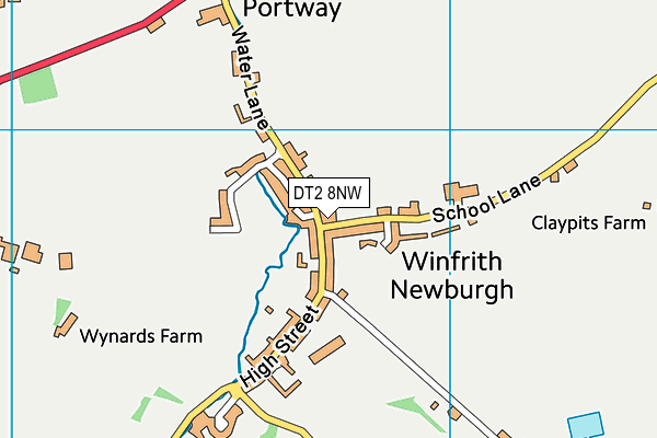 DT2 8NW map - OS VectorMap District (Ordnance Survey)