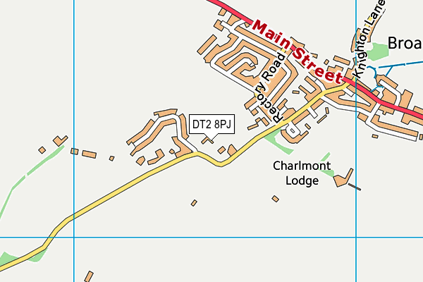DT2 8PJ map - OS VectorMap District (Ordnance Survey)