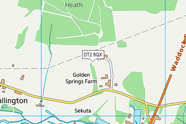 DT2 8QX map - OS VectorMap District (Ordnance Survey)