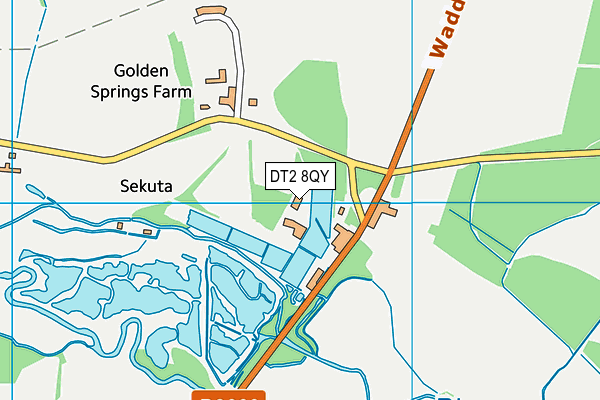 DT2 8QY map - OS VectorMap District (Ordnance Survey)