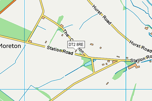 Moreton Recreation Ground (Closed) map (DT2 8RE) - OS VectorMap District (Ordnance Survey)