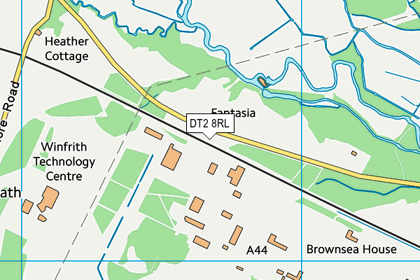DT2 8RL map - OS VectorMap District (Ordnance Survey)