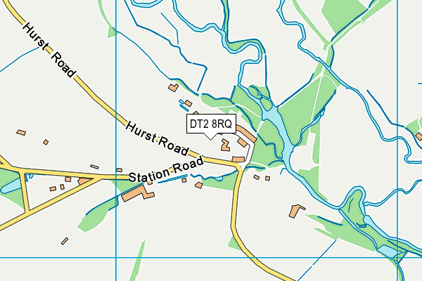DT2 8RQ map - OS VectorMap District (Ordnance Survey)