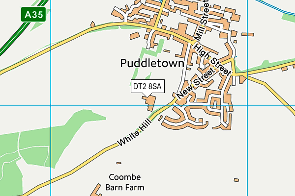 St Mary's Church of England Middle School, Puddletown map (DT2 8SA) - OS VectorMap District (Ordnance Survey)