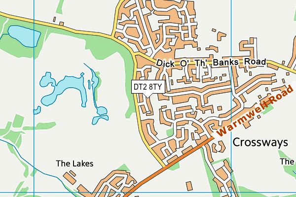 DT2 8TY map - OS VectorMap District (Ordnance Survey)