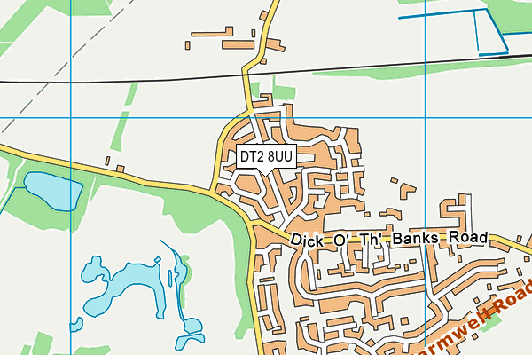 DT2 8UU map - OS VectorMap District (Ordnance Survey)