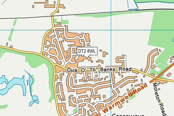DT2 8WL map - OS VectorMap District (Ordnance Survey)