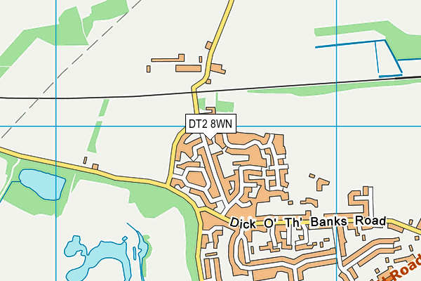 DT2 8WN map - OS VectorMap District (Ordnance Survey)